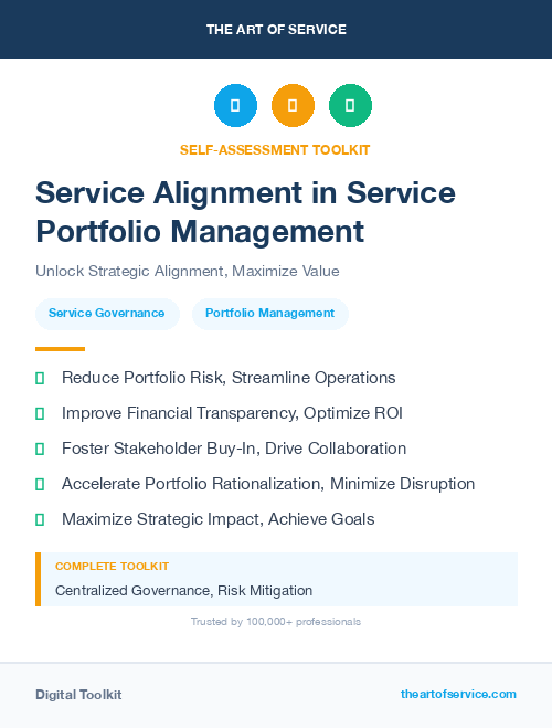Service Alignment in Service Portfolio Management
