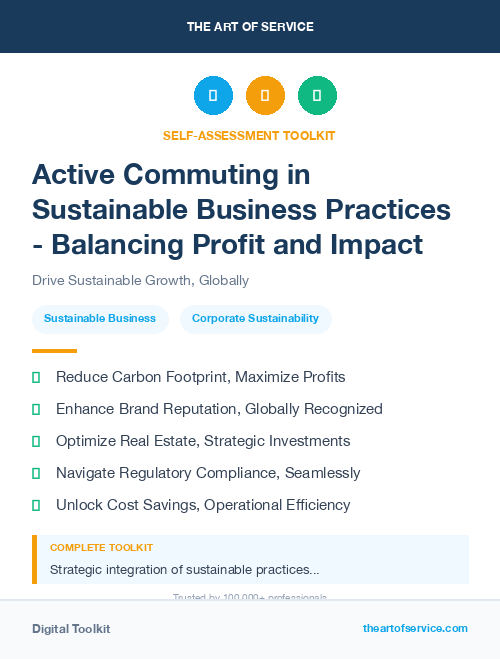 Active Commuting in Sustainable Business Practices - Balancing Profit and Impact