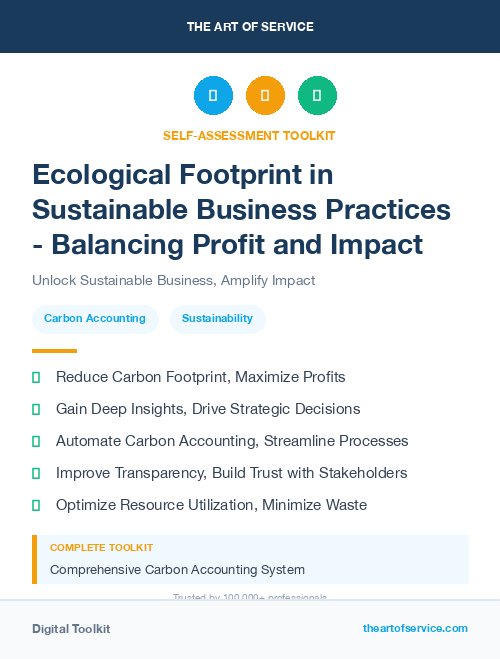 Ecological Footprint in Sustainable Business Practices - Balancing Profit and Impact
