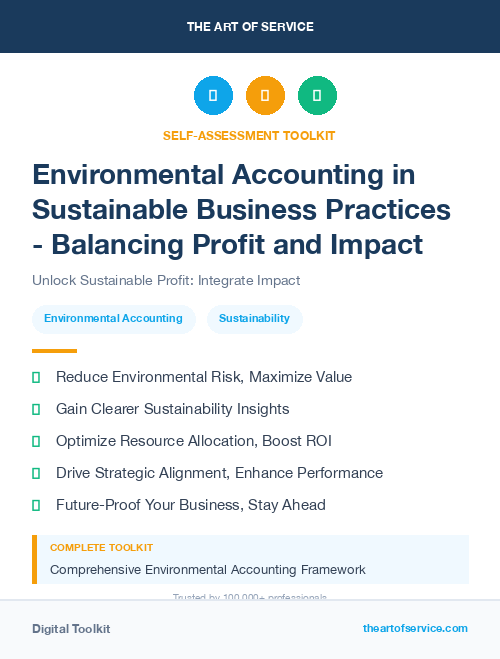Environmental Accounting in Sustainable Business Practices - Balancing Profit and Impact