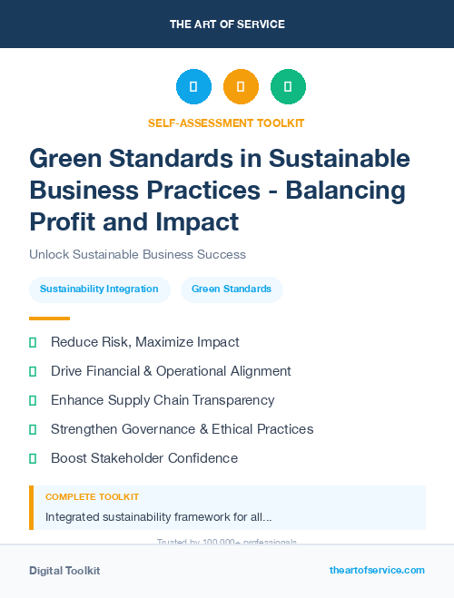 Green Standards in Sustainable Business Practices - Balancing Profit and Impact