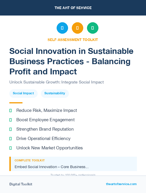 Social Innovation in Sustainable Business Practices - Balancing Profit and Impact