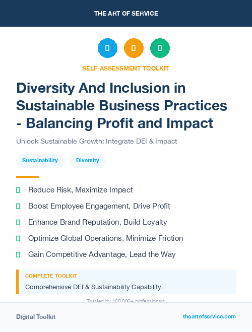 Diversity And Inclusion in Sustainable Business Practices - Balancing Profit and Impact