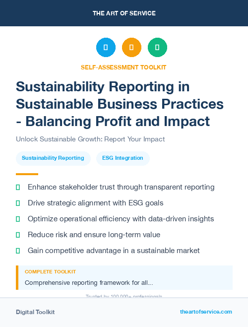 Sustainability Reporting in Sustainable Business Practices - Balancing Profit and Impact