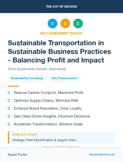 Sustainable Transportation in Sustainable Business Practices - Balancing Profit and Impact