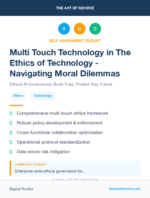 Multi Touch Technology in The Ethics of Technology - Navigating Moral Dilemmas