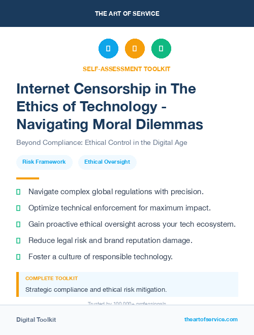 Internet Censorship in The Ethics of Technology - Navigating Moral Dilemmas