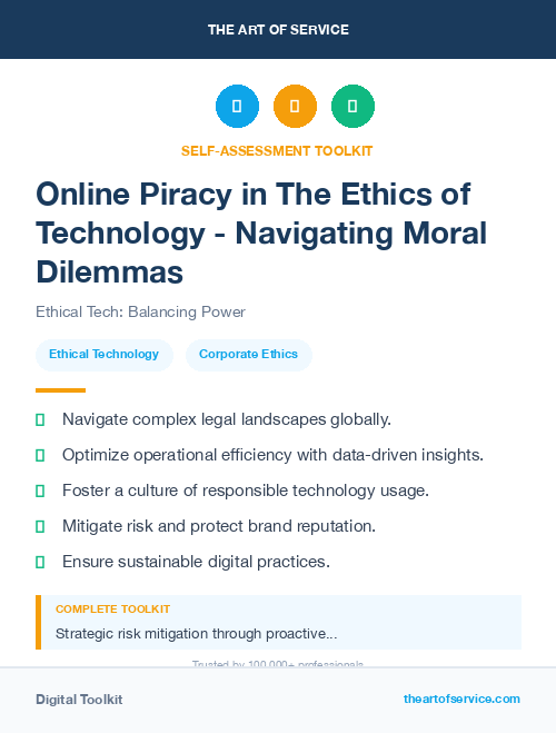 Online Piracy in The Ethics of Technology - Navigating Moral Dilemmas