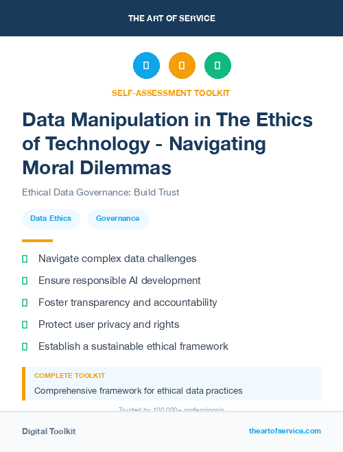 Data Manipulation in The Ethics of Technology - Navigating Moral Dilemmas
