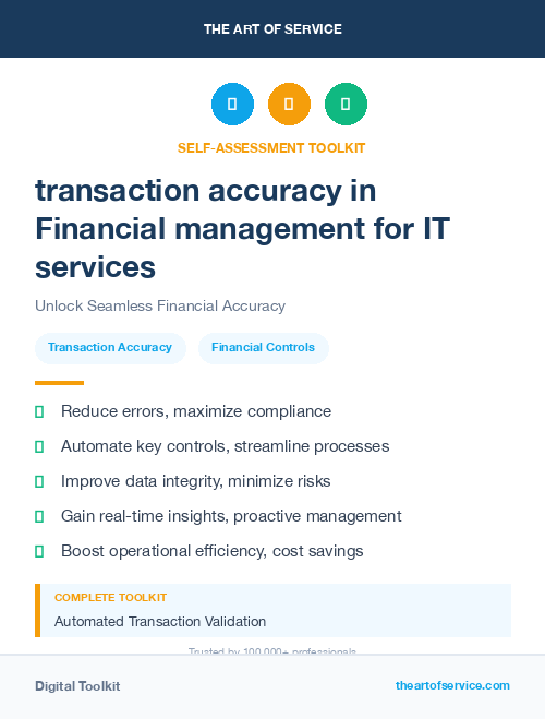 transaction accuracy in Financial management for IT services