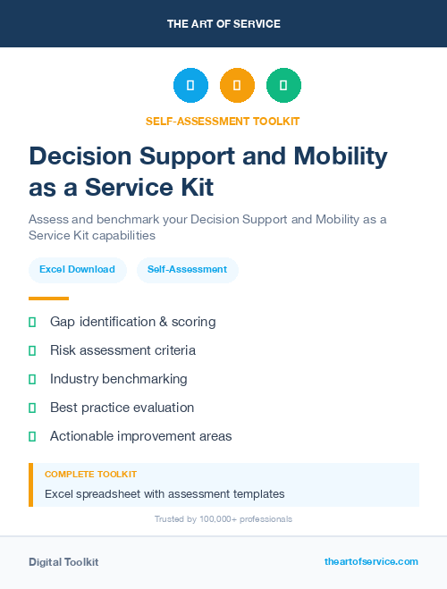 Decision Support and Mobility as a Service Kit