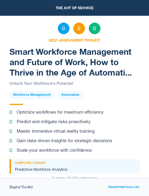 Smart Workforce Management and Future of Work, How to Thrive in the Age of Automation, Robotics, and Virtual Reality Kit