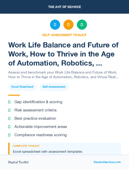 Work Life Balance and Future of Work, How to Thrive in the Age of Automation, Robotics, and Virtual Reality Kit