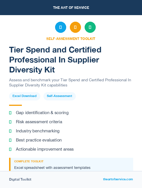 Tier Spend and Certified Professional In Supplier Diversity Kit