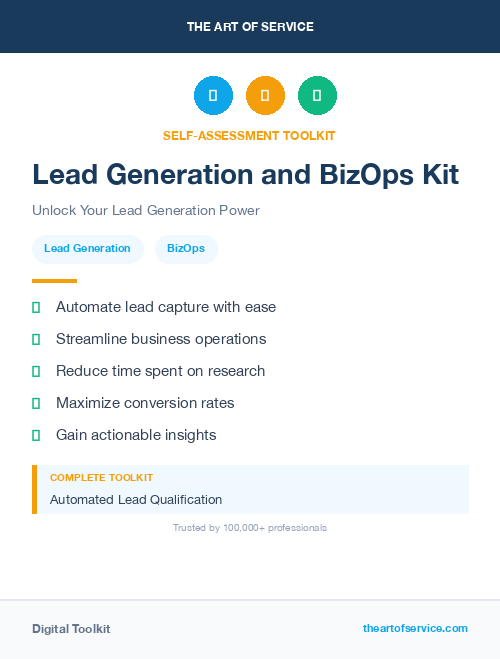 Lead Generation and BizOps Kit