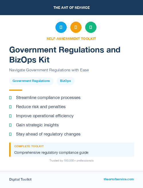 Government Regulations and BizOps Kit