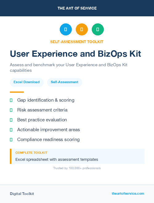 User Experience and BizOps Kit