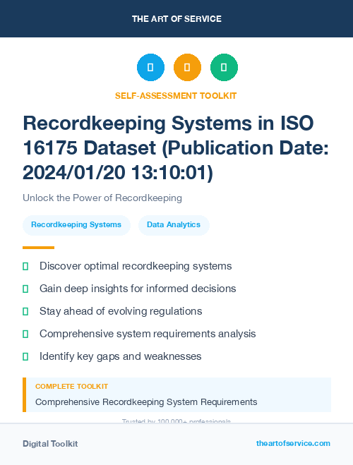 Recordkeeping Systems in ISO 16175 Dataset
