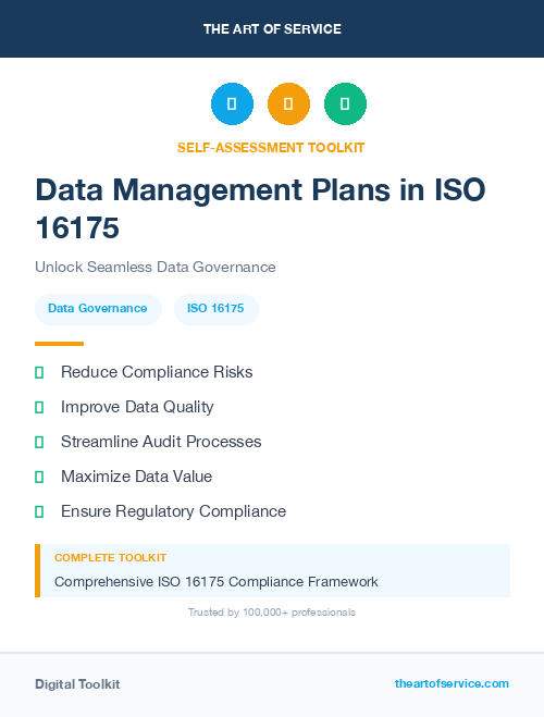Data Management Plans in ISO 16175