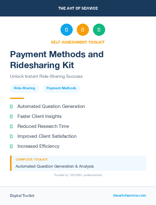 Payment Methods and Ridesharing Kit