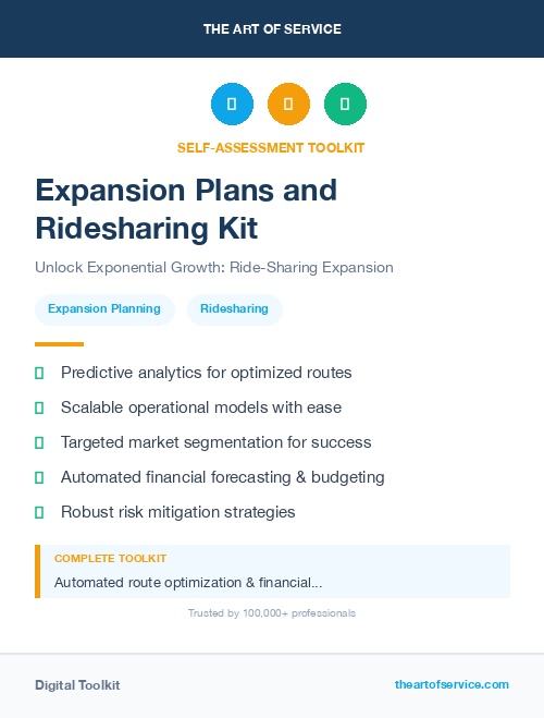 Expansion Plans and Ridesharing Kit