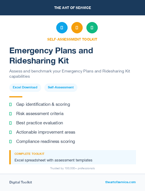 Emergency Plans and Ridesharing Kit