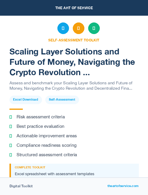 Scaling Layer Solutions and Future of Money, Navigating the Crypto Revolution and Decentralized Finance Kit