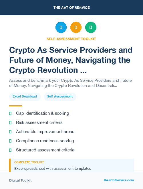 Crypto As Service Providers and Future of Money, Navigating the Crypto Revolution and Decentralized Finance Kit