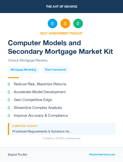 Computer Models and Secondary Mortgage Market Kit