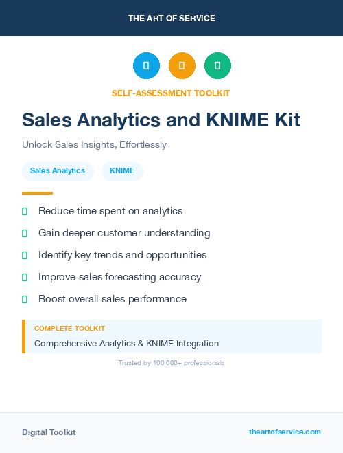 Sales Analytics and KNIME Kit