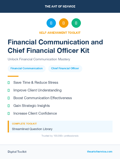 Financial Communication and Chief Financial Officer Kit