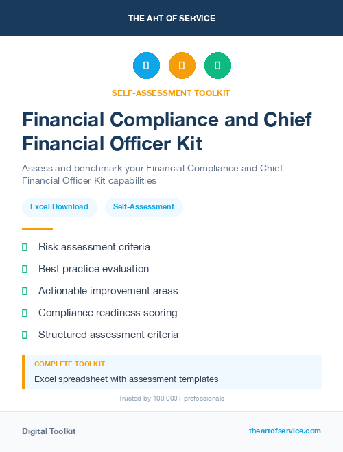 Financial Compliance and Chief Financial Officer Kit