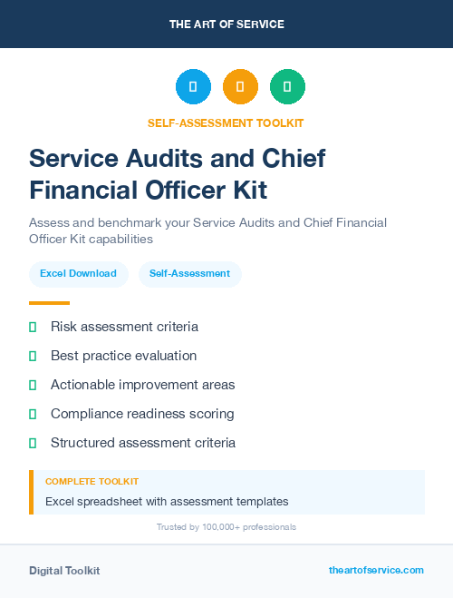 Service Audits and Chief Financial Officer Kit