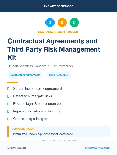 Contractual Agreements and Third Party Risk Management Kit