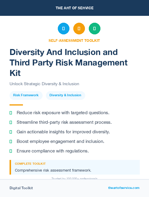 Diversity And Inclusion and Third Party Risk Management Kit