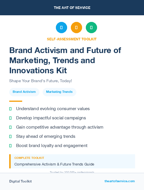 Brand Activism and Future of Marketing, Trends and Innovations Kit