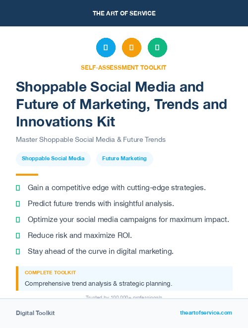 Shoppable Social Media and Future of Marketing, Trends and Innovations Kit