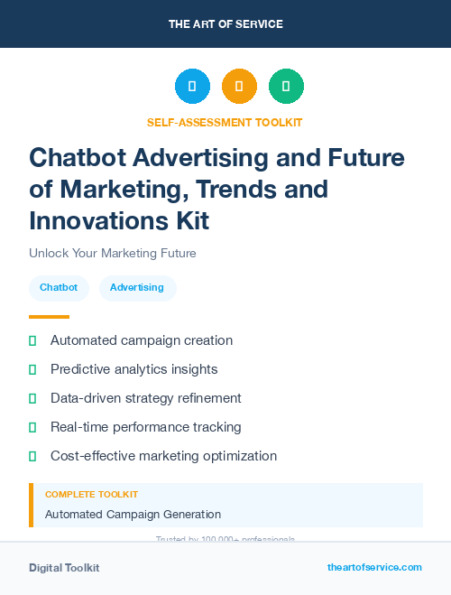 Chatbot Advertising and Future of Marketing, Trends and Innovations Kit