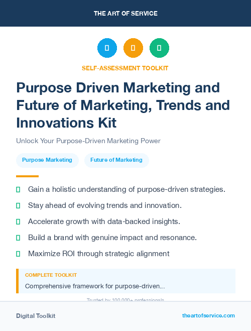 Purpose Driven Marketing and Future of Marketing, Trends and Innovations Kit