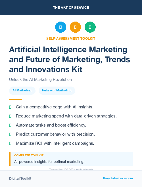 Artificial Intelligence Marketing and Future of Marketing, Trends and Innovations Kit
