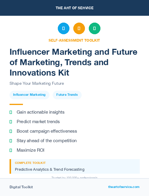 Influencer Marketing and Future of Marketing, Trends and Innovations Kit