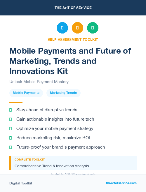 Mobile Payments and Future of Marketing, Trends and Innovations Kit