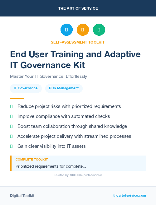 End User Training and Adaptive IT Governance Kit