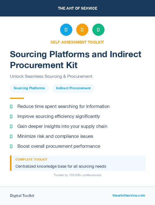 Sourcing Platforms and Indirect Procurement Kit