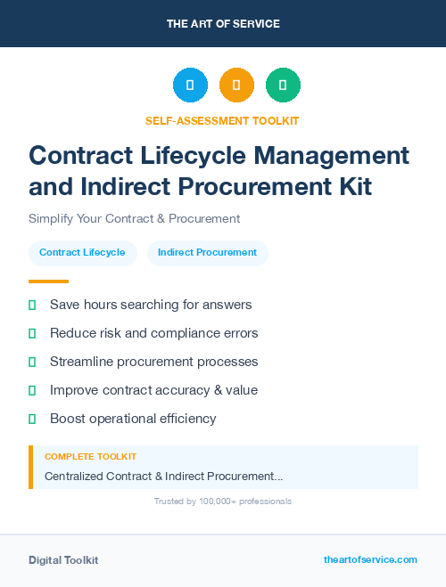 Contract Lifecycle Management and Indirect Procurement Kit