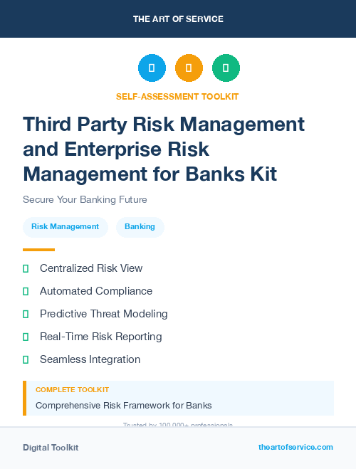 Third Party Risk Management and Enterprise Risk Management for Banks Kit