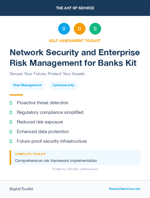 Network Security and Enterprise Risk Management for Banks Kit