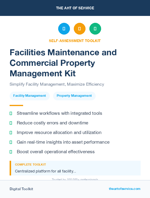 Facilities Maintenance and Commercial Property Management Kit