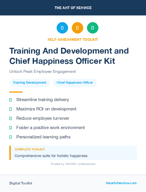 Training And Development and Chief Happiness Officer Kit