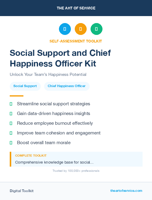Social Support and Chief Happiness Officer Kit